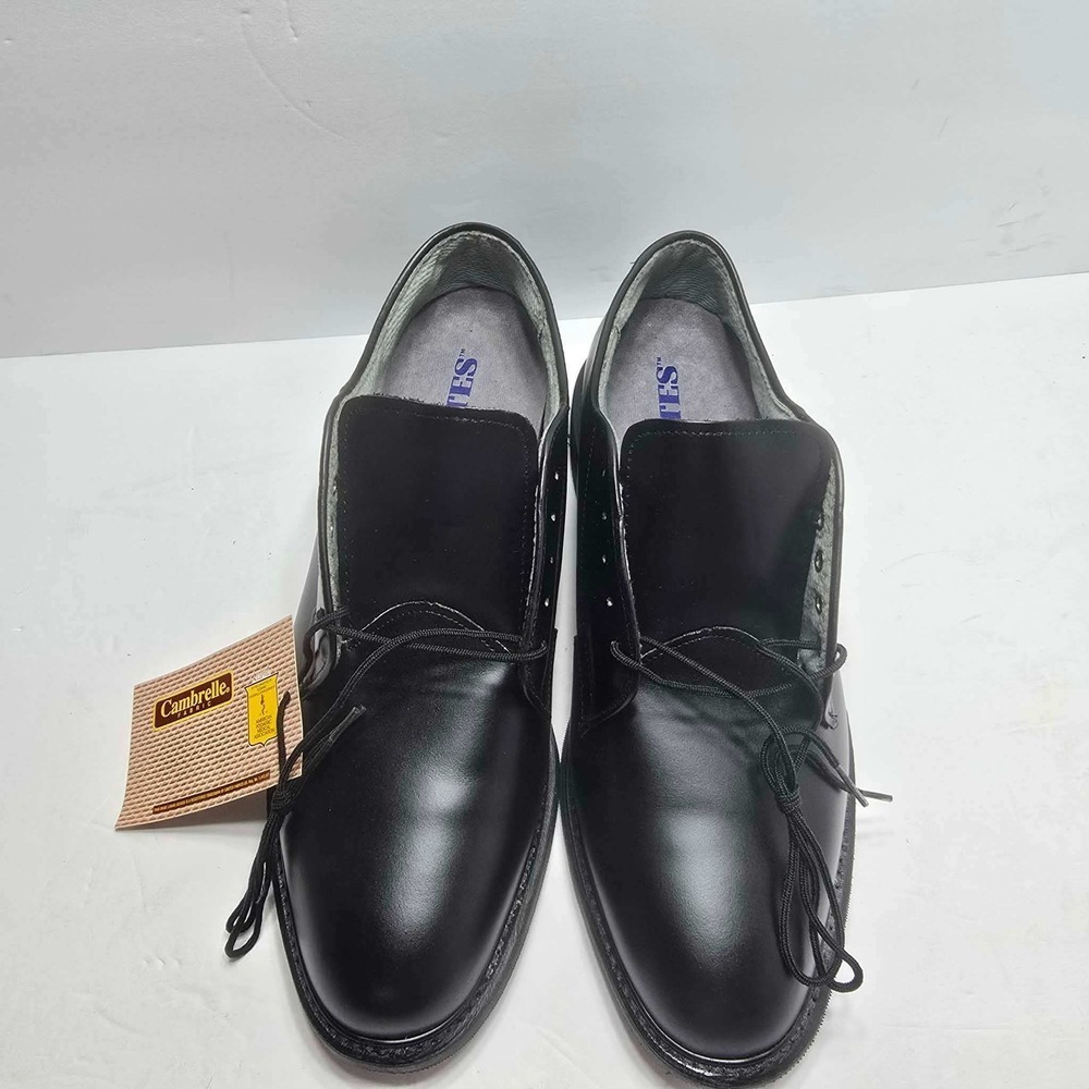 Bates Lites Mens High Gloss Oxford Uniform Shoes Black Leather 10.5 D 15B-875-75